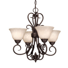 Golden Canada 8606-GM4 RBZ-TEA - Wry Lighting Homestead 4-light Chandelier in Rubbed Bronze